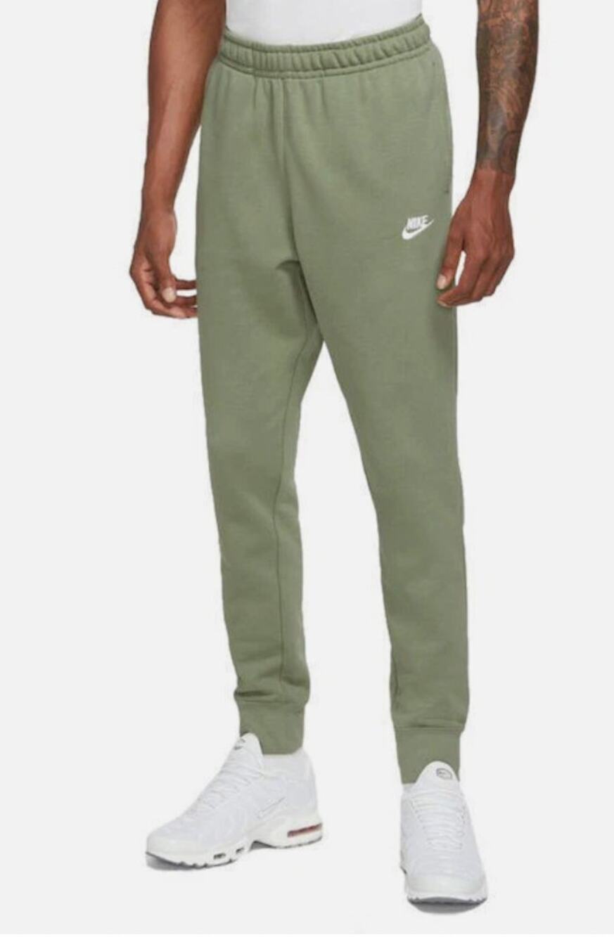 Nike Club Fleece Jogger Pants 716830-386 Olive Green Sweatpants Mens Large